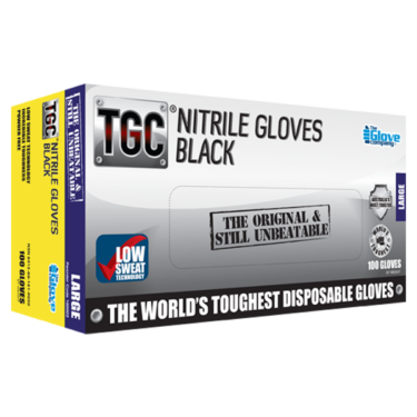 TGC WorkGear Black Nitrile Gloves